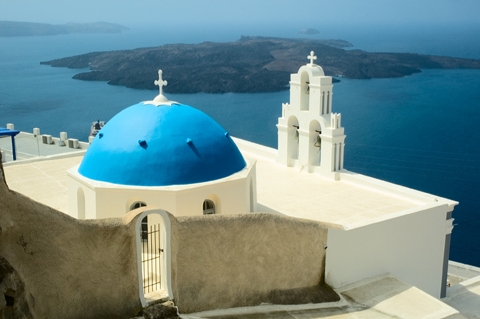 Blue Dome and Bell Church, Firostefani 02